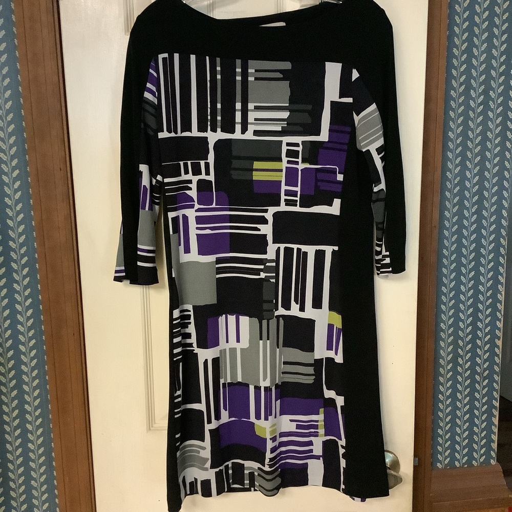 Banana Republic Dress Black Purple Gray Size Small